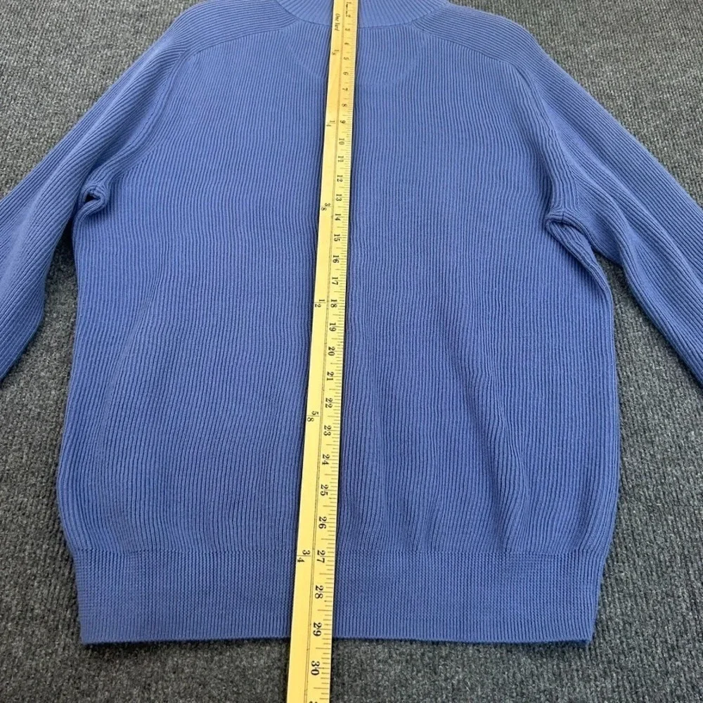 JOS A BANK Traveler Travel Tech Men's‎ 1/4 Zip Sweater Blue Long Sleeve Sz Large